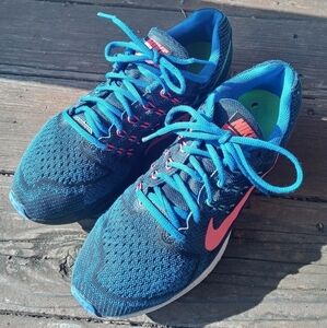 Men's Nike Zoom Structure 18 athletic shoes blue,